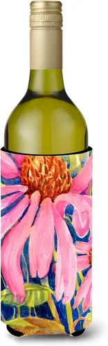 Vista 28 de Caroline's Treasures 6015LITERK Flower – Bird of Paradise Botella de vino Hugger Botella Enfriador de Frigorífico Hugger Funda Abrazadora Lavable a