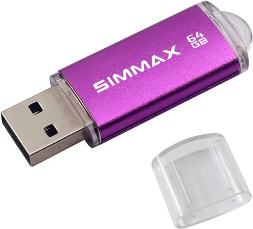 Vista 14 de SIMMAX Memory Stick 32GB USB 2.0 Unidades Flash Thumb Drive Pen Drive (32GB Morado)