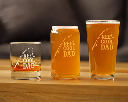 Vista 5 de Bevvee Dad Est 2020 - Vaso de cerveza para padres primerizos, vasos de 16 onzas