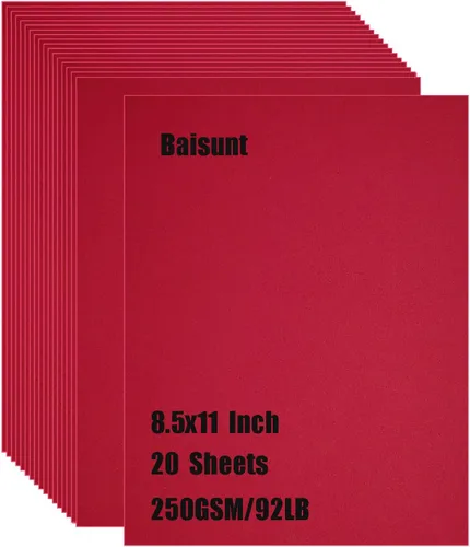 Vista 15 de Baisunt 20 hojas de cartulina negra de 250 g/m²/92 lb, papel grueso en blanco para proyectos de arte DIY, álbum de recortes, elaboración de tarjetas