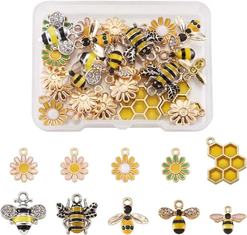 Vista 10 de FASHEWELRY Colgantes colgantes de abeja esmaltada de aleación