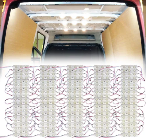 Vista 12 de Kit de luz LED interior Ampper, para furgoneta, Blanco