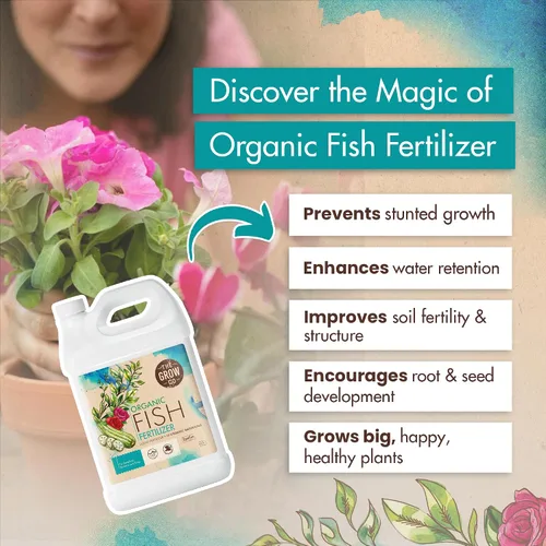 Vista 2 de 1 Galón de Fertilizante de Emulsión de Pescado Orgánico para Plantas - Ideal Fertilizante Líquido de Pescado para Plantas, Flores, Frutas