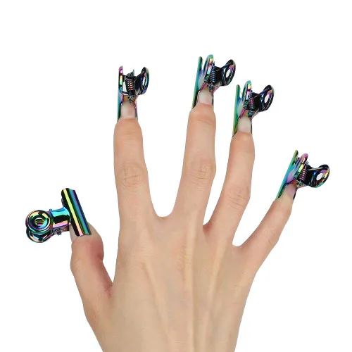 Vista 9 de C Curve - Pinza de uñas, herramienta de pellizco de uñas, 5 clips de extensión de uñas, kit de decoración de acero inoxidable, clips curvos, clips