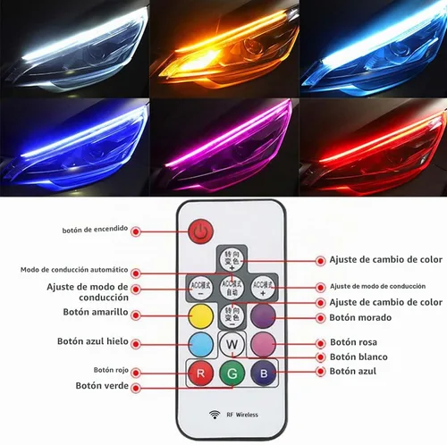 Vista 5 de 2 luces LED de 24 pulgadas para exteriores, luces de circulación diurna