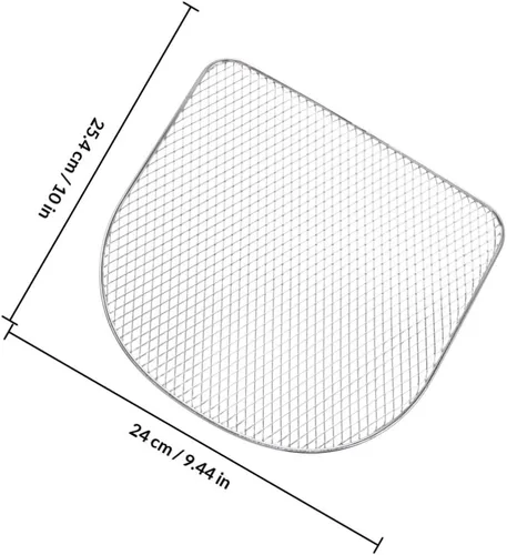 Vista 2 de Elegante bandeja de red para horno Cesta de freidora de aire para bandeja de malla de horno, cesta de malla para freír