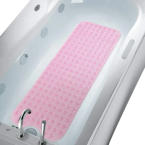 Vista 7 de Tapete antideslizante extra largo para bañera y ducha de 39 x 16 pulgadas, antideslizante para suelos húmedos para baños de ancianos y niños, 30%