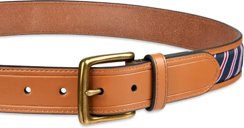 Vista 31 de Tommy Hilfiger Men's Fabric Inlay Casual Belt with Classic Harness Buckle