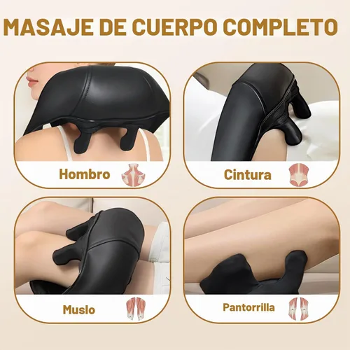 Vista 6 de Joyset Masajeador inalámbrico de cuello y hombros con calor, amasado Negro