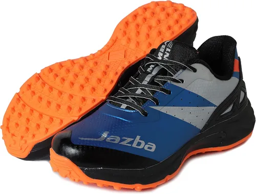 Vista 5 de KD - Zapatos de cricket para hombre, zapatos de hockey con pinchos de goma, multiusos para exteriores, calzado de rendimiento completo para césped
