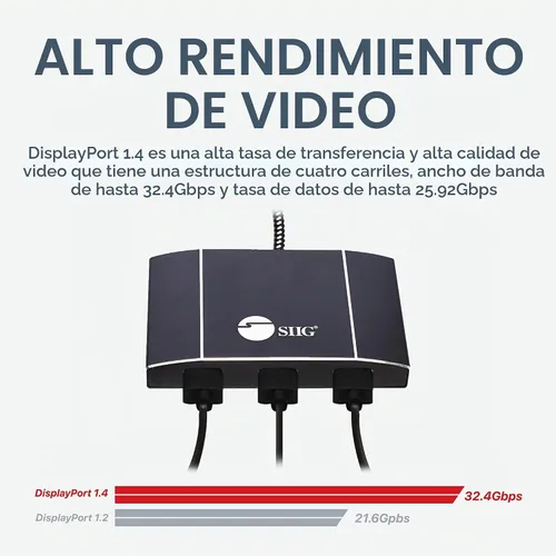 Vista 4 de SIIG Concentrador MST HDMI dual USB-C, 4K60 dual, CE-DP0Q11-S1