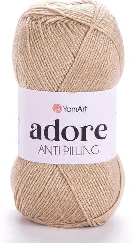 Vista 22 de 1 madeja YarnArt Adore, hilo antipilling, 100% acrílico antipilling, 100 g (3.5 oz), 280 m (306 yd), 3: Light-DK, Verde bebé - 358
