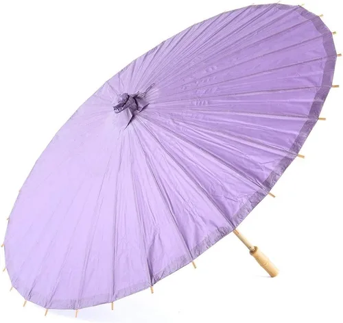 Vista 7 de Weddingstar Parasol de papel con deshuesado de bambú, Azul Aqua