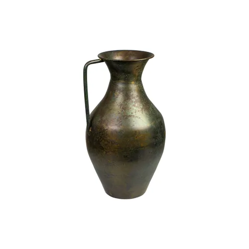 Vista 2 de Jarrón Romimex Antique Marrón Metal Con asa