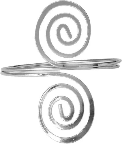Vista 4 de OCTCHOCO - Brazalete de metal martillado de Egipto con forma de remolino