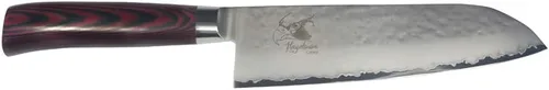 Vista 7 de Hyabusa Santoku - Cuchillo de 5 pulgadas, color burdeos