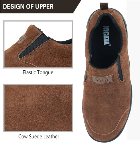 Vista 3 de Jacata Zapatos casuales para hombre, mocasines para caminar, zapatos de trabajo antideslizantes para hombres y mujeres, cómodos zapatos de moda