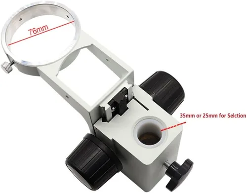 Vista 2 de Brazos de microscopio brazo ajustable para microscopio con estante de enfoque de 2.992 in 1.378 in o 0.984 in de diámetro para microscopio estéreo