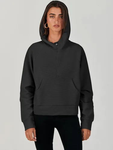 Vista 9 de ANRABESS Half Zip Sweatshirts Cropped Hoodies Fleece Womens Quarter Zip Up Pullover Sweaters Fall Outfits 2023 Winter Clothes