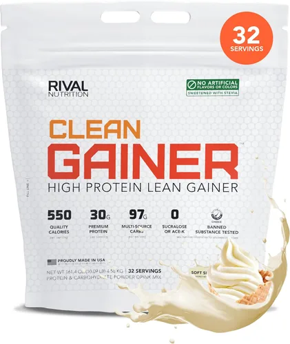 Vista 11 de Rival Nutrition Clean Gainer Proteína en Polvo – 5LB Chocolate Fudge – Alta Proteína para Masa Magra y Ganancia de Peso 580 Calorías, 30g