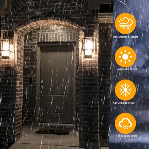 Vista 5 de PARTPHONER Luminarias Modernas para Exteriores con Sensor de Anochecer a Amanecer, Paquete de 2, Aplique de Pared Exterior de 15" Impermeable