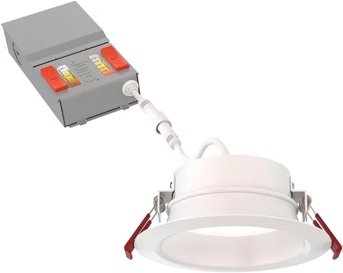 Vista 15 de Juno WF2 Dreg B ALO25 SWW5 90CRI 120 MW M6 Downlight LED Empotrado Wafer Sin Caja, Estilo de Moldura Deflectada con Retroceso Profundo, 2 Pulgadas