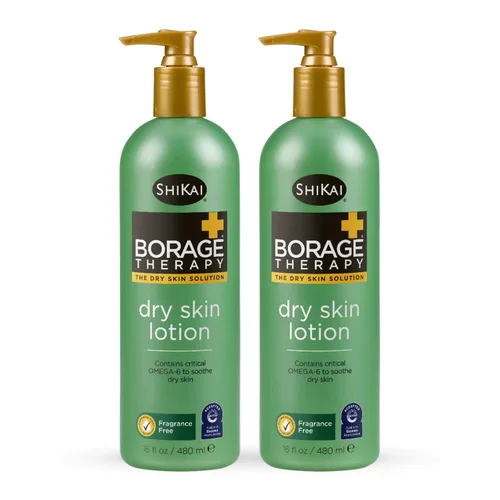Vista 8 de ShiKai Borage Therapy Loción para piel seca hidratante corporal (8 onzas) sin perfume Loción hidratante para manos y cuerpo secos Con avena