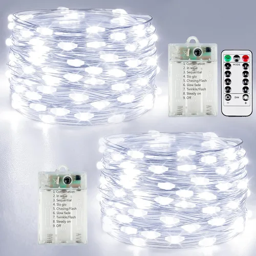 Vista 22 de 30LED Acorn Fairy Lights Battery Operated Fall String Lights Indoor Decor Remote Control, 8 Lighting Modes, IP44 Waterproof, Timer & Dimmable
