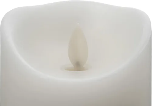 Vista 8 de Restaurantware - Velas de pilar sin llama de 3 x 5 pulgadas, 10 velas LED programables - Llama bailarina, para bodas y fiestas, velas blancas