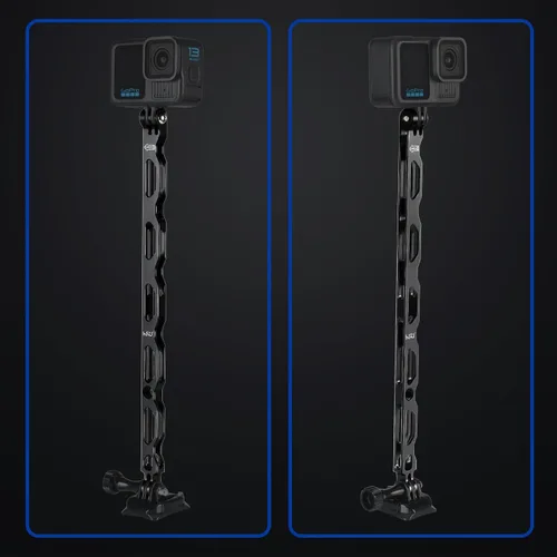 Vista 2 de HSU Brazo de extensión para GoPro, soporte de brazo de extensión de palo de casco de poste de aluminio