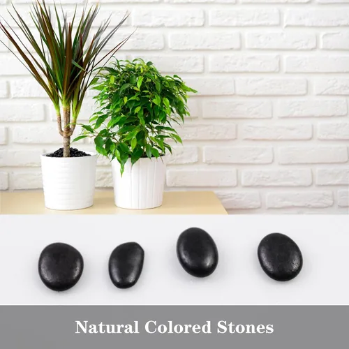 Vista 5 de Rocas de río de 5 libras, grava de sílice pulida para plantas, guijarros decorativos de jardín, ideal para peceras, jarrones, suculentas