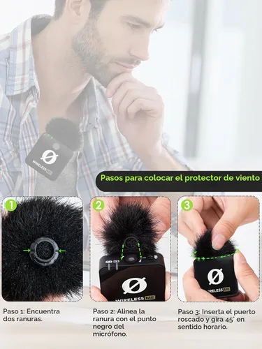 Vista 6 de YOUSHARES 2PCS Wind Muff for Rode Wireless Go 2pcs_Rode W ME