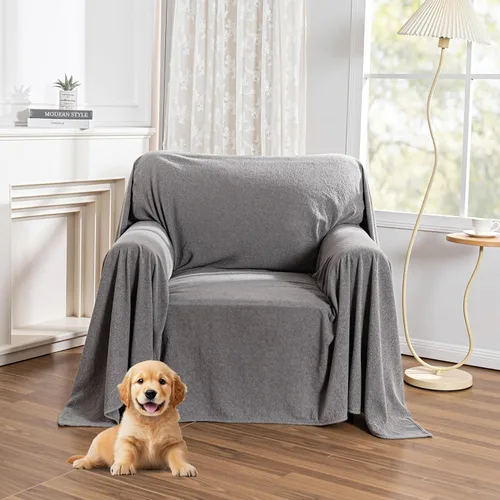 Vista 29 de MYSKY HOME Fundas negras para sofá reclinable, funda de sofá modular antideslizante para perro, fundas de sofá para sofá, protector de sofá
