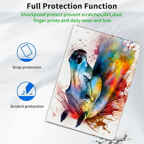 Vista 20 de Funda para tablet Kindle Fire 7 2019/2017 lanzamiento 9ª/7ª generación 7 pulgadas, ligera, protectora de piel sintética, cubierta inteligente