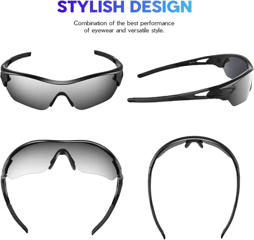 Vista 2 de Lentes de sol polarizados para hombres y mujeres jóvenes de béisbol ciclismo correr conducir pesca golf motocicletas lentes TAC UV400