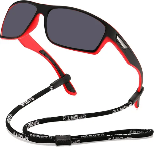 Vista 6 de Lentes de sol polarizados de lectura cuadrados para mujeres y hombres, marco deportivo ligero, protección UV, lupa de pesca