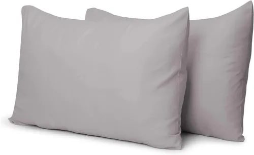 Vista 3 de Funda de almohada juvenil de 16 x 22 pulgadas, tamaño de 2 piezas, funda de almohada de viaje para niños, cierre de cremallera, 500 hilos, 100%