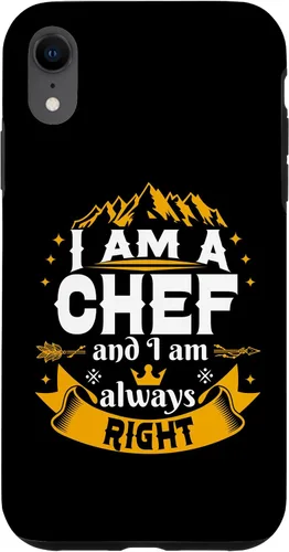Vista 8 de iPhone 15 Chef Always Right For Men Unique Ideas Cooking Cook Case