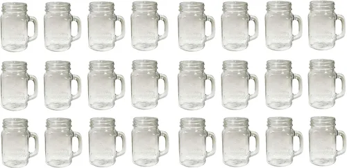 Vista 6 de Mason Jar - Tazas de vidrio con asas, tamaño de pinta (16 onzas, 16.0 fl oz), boca regular, 6 piezas
