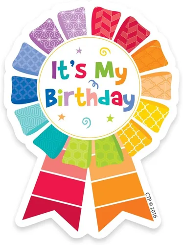 Vista 7 de Creative Teaching Press Insignias adhesivas – Estrella de Cumpleaños – 6 1/4 x 3 1/4 pulgadas – Paquete de 36
