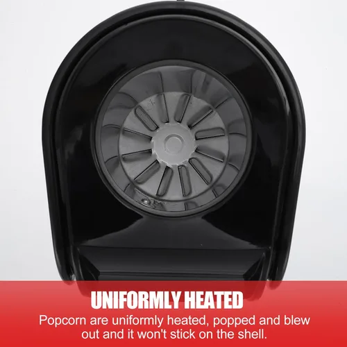 Vista 7 de PRETYZOOM Pequeña máquina de palomitas de maíz para uso doméstico, portátil, ligera, eléctrica, para cocina, dormitorio, oficina