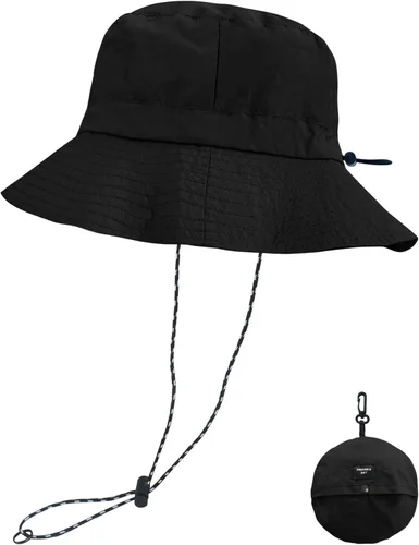 Vista 18 de NPQQUAN Sun Bucket Hats for Woman Men Lightweight Sun Hat Packable Foldable Beige