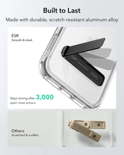 Vista 5 de ESR Boost Soporte para Teléfono con Pie de Apoyo, Soporte Vertical y Horizontal, Ángulo Ajustable, Compatible con iPhone Air 17 Pro Max, iPhone