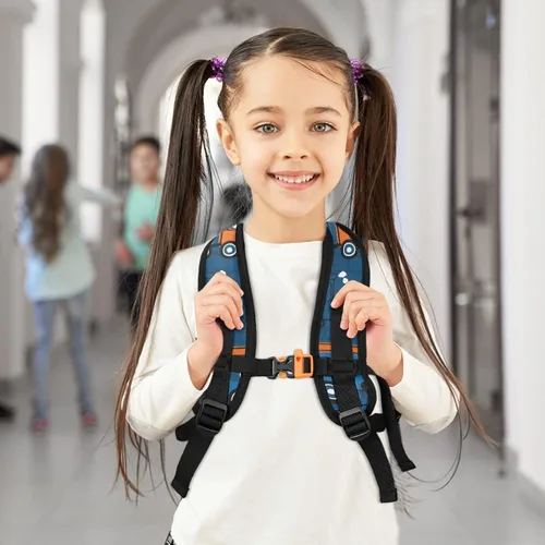 Vista 7 de Mochila personalizada con nombre para niños, mochila para niños pequeños para viajes de guardería, bolsas de libros con nombre personalizado