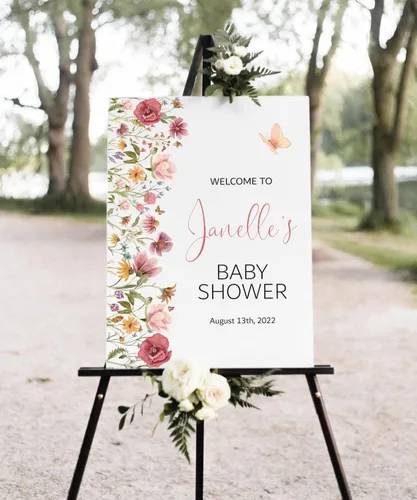 Vista 13 de Letrero personalizado para baby shower, letrero de bienvenida para baby shower, letrero de bienvenida al bebé, letreros para baby shower, baby