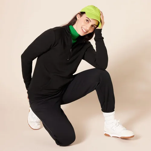 Vista 5 de Tienda Essentials - Sudadera ligera de manga larga de rizo francés con zíper para mujer