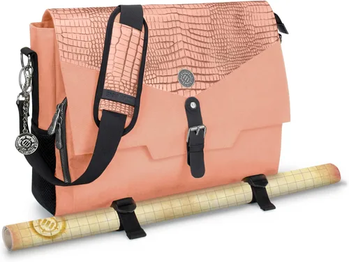 Vista 15 de ENHANCE Collector's Edition RPG Player's Essentials DND Bolsa - Bolsa de mensajero con exterior Dragon Hide que cabe de 2 a 4 libros, carpetas