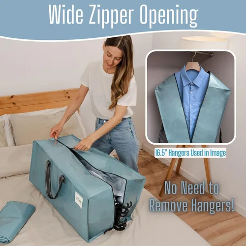 Vista 71 de VENO Paquete de 6 bolsas de mudanza resistentes con correas de mochila, cremalleras y asas, bolsas de embalaje extragrandes para artículos