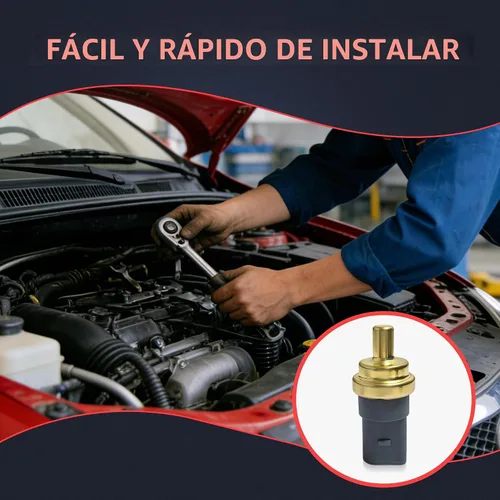Vista 8 de 06A919501A Sensor de temperatura del refrigerante Sensores de interruptor del motor con 1 abrazaderas compatibles con Audi A3 A4 A6 Q7 S5 S6 TT
