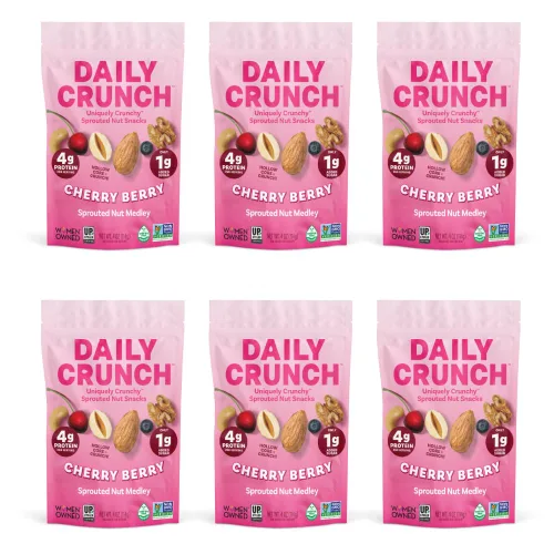 Vista 11 de Daily Crunch Almendras germinadas, churro de canela, paquete de aperitivos